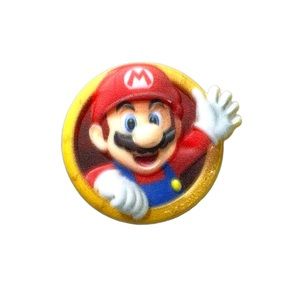 Super Mario Luigi plastic Finger Ring Cupcake Cake Toppers Party Favor Ring